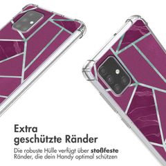imoshion Design Hülle mit Band Samsung Galaxy A71 - Bordeaux Graphic