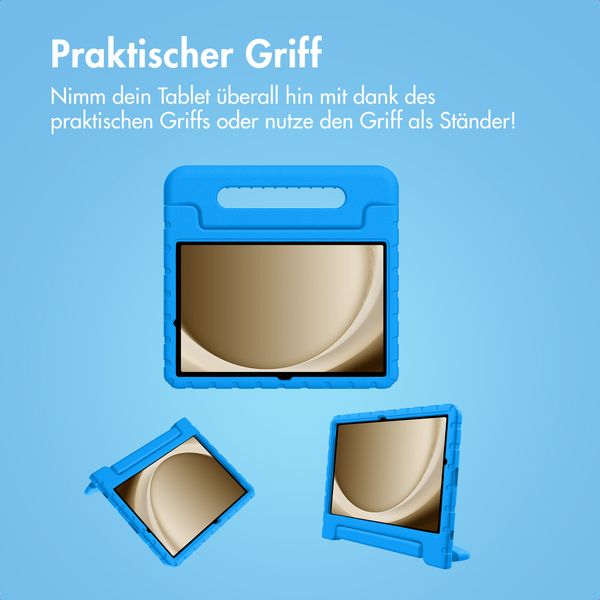 imoshion Schutzhülle mit Handgriff kindersicher Samsung Galaxy Tab A11 Plus / A9 Plus - Blau