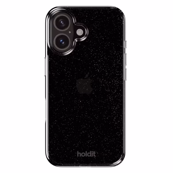 Holdit Glitzer Case Apple iPhone 16 - Schwarz