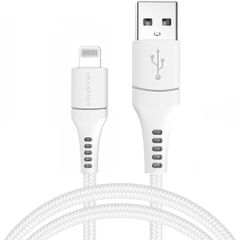 imoshion MFI-zertifiziertes Lightning- auf USB-Kabel - Geflochtenes Gewebe - 1,5 m - Weiß