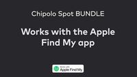 Chipolo Spot Bundle – Bluetooth-Tracker für iOS – 1x Tag & 1x Karte – Schwarz