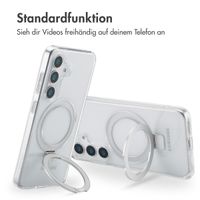 Accezz Ring Stand Backcover mit MagSafe für das Samsung Galaxy S25 - Transparent