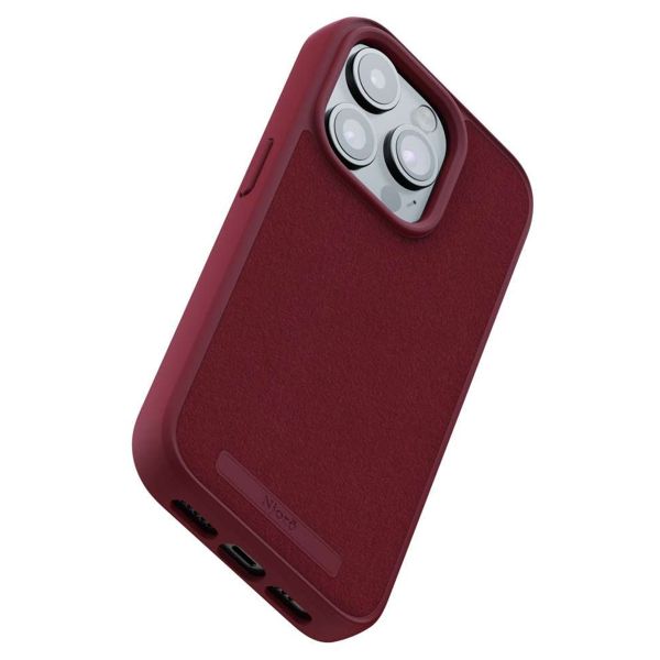 Njorð Collections Wildleder Comfort+ Case MagSafe für das iPhone 15 Pro - Red