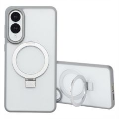 Accezz Ring Stand Backcover mit MagSafe Samsung Galaxy S25 Edge - Grau