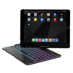 Accezz 360 Slim Keyboard Bookcase QWERTY für das iPad 10.2 Zoll (2019/2020/2021) / Air 5 (2022) / Air 4 (2020) / iPad Pro 10.5 (2017) - Schwarz