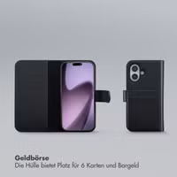 Selencia Olyn Abnehmbare Bookcase mit MagSafe Apple iPhone 17 - Schwarz