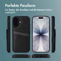 imoshion Backcover mit Kartenfach und Ständer Apple iPhone 17 - Schwarz