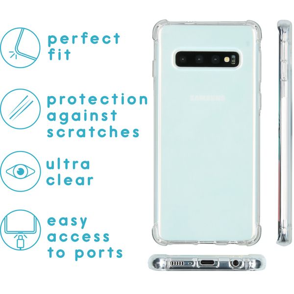 imoshion Anti-Shock Backcover + Premium Screen Protector Galaxy S10