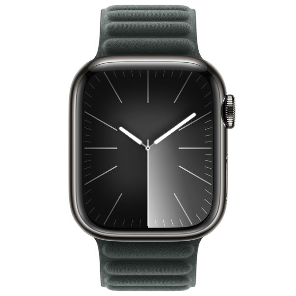 Apple Armband mit Magnetverschluss FineWoven für das  Apple Watch Series 1 t/m 9 / SE (38/40/41 mm) | Series 10 / 11 (42 mm) - Größe M/L - Evergreen