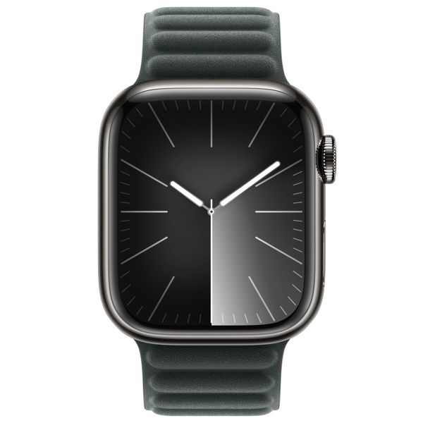 Apple Armband mit Magnetverschluss FineWoven für die Apple Watch Series 1-9 / SE - 38/40/41 mm / Series 10 - 42 mm - Größe M/L - Evergreen