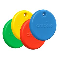 Chipolo POP Bluetooth Tracker - 4er-Pack - Rot, Blau, Gelb, Grün