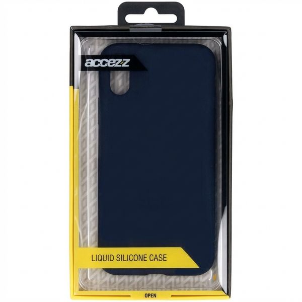 Accezz Liquid Silikoncase Apple iPhone X / Xs - Dunkelblau