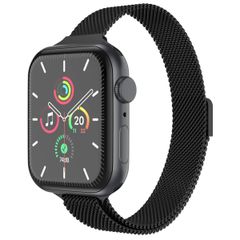 imoshion Mailandisches schlankes Armband für Apple Watch Series 1 bis 9 / SE (38/40/41 mm) | Series 10 (42 mm) - Schwarz