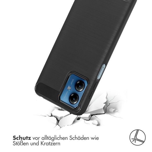 imoshion Brushed Back Cover für das Motorola Moto G14 - Schwarz