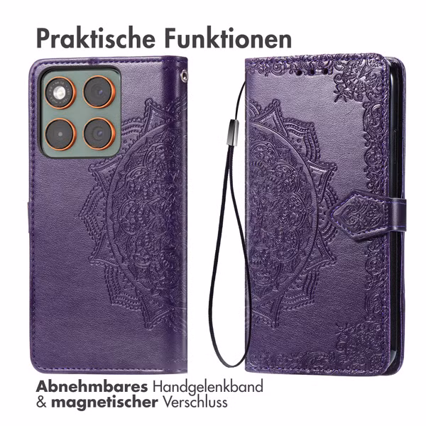 imoshion Mandala Klapphülle Motorola Edge 70 - Violett