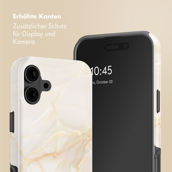 Selencia Vivid Rückabdeckung mit MagSafe Apple iPhone 16 - Golden Beige Marble