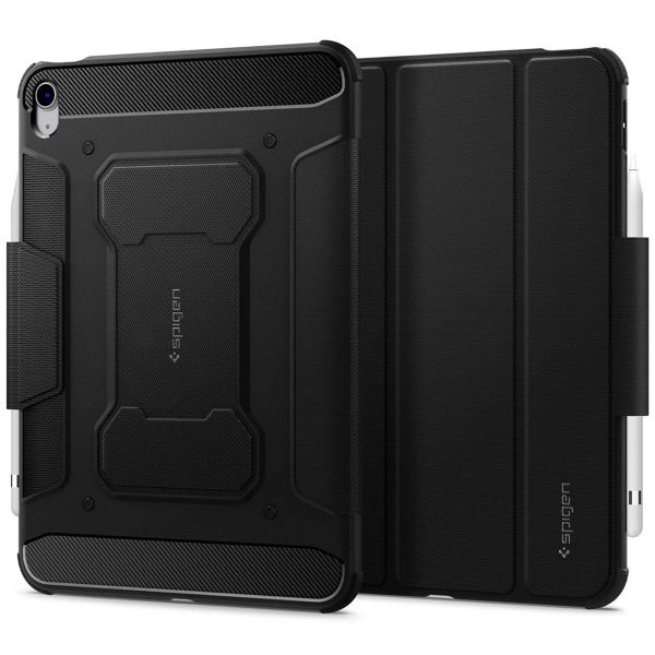 Spigen Rugged Armor Pro Klapphülle Apple iPad 11 (2025) 11 Zoll A16 / iPad 10 (2022) 10.9 Zoll - Schwarz