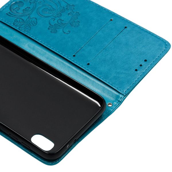 Kleeblumen Klapphülle Türkis Samsung Galaxy A10