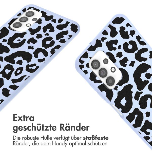 imoshion SilikonHülle design mit Band Samsung Galaxy A32 (4G) - Animal Lila