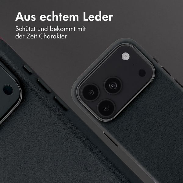 Accezz MagSafe Leather Backcover Apple iPhone 18 Pro Max / 17 Pro Max - Onyx Black