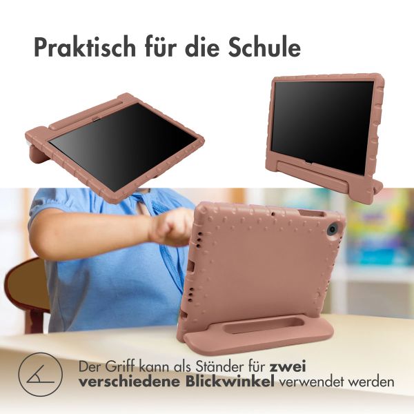 imoshion Schutzhülle mit Handgriff kindersicher für das Samsung Galaxy Tab A8 - Dusty Pink