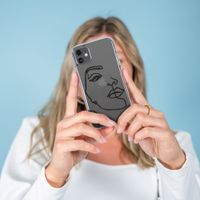 imoshion Design Hülle Galaxy A71 - Abstraktes Gesicht - Schwarz