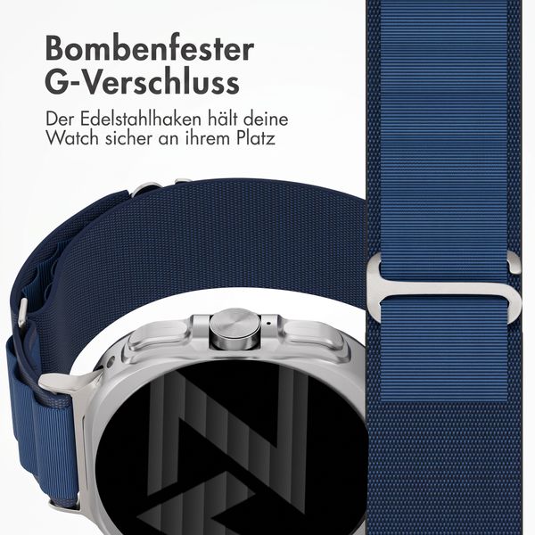 Accezz Nylon Alpine Armband für Samsung Galaxy Watch Ultra 2 (2026) / Ultra (2024/2025) - Dark Blue