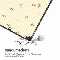 imoshion Design Trifold Klaphülle Apple iPad 9 (2021) 10.2 Zoll / iPad 8 (2020) 10.2 Zoll / iPad 7 (2019) 10.2 Zoll - Garden Stripes