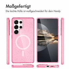 imoshion Sparkle Back Cover mit MagSafe Samsung Galaxy S25 Ultra - Glitzer Rosa