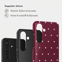 Selencia Vivid Back Cover Samsung Galaxy S25 - Happy Dots Burgundy