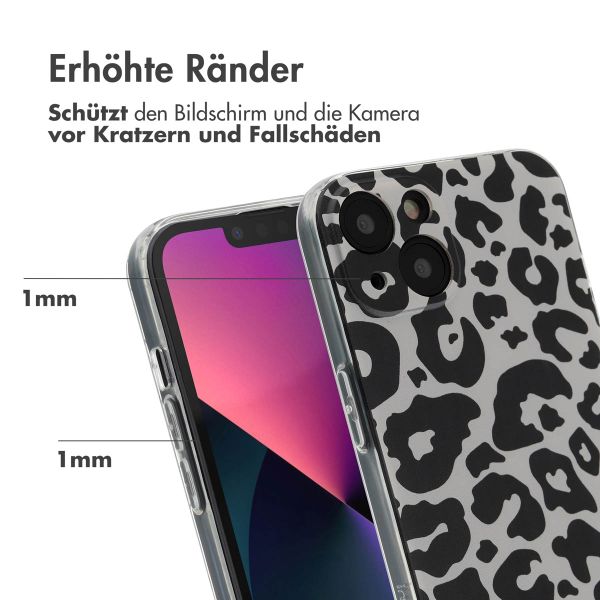 imoshion Design Hülle für das iPhone 13 - Leopard Transparent