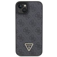 Guess 4G Logo Triangle Strass Back Cover für das iPhone 15 - Schwarz