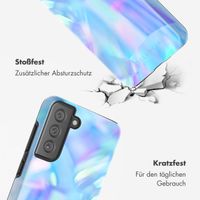 Selencia Vivid Tough Back Cover für das Samsung Galaxy S21 FE - Holographic Blue Dream