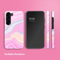 Selencia Vivid Back Cover Samsung Galaxy S23 - Pastel Lipstick Marble
