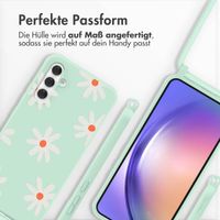 imoshion SilikonHülle design mit Band Samsung Galaxy A54 (5G) - Green Flower Distance