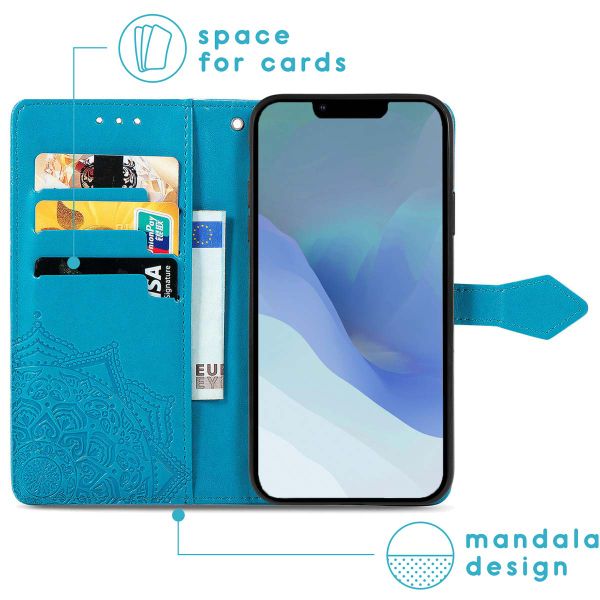 imoshion Mandala Klapphülle für das Apple iPhone 14 - Türkis