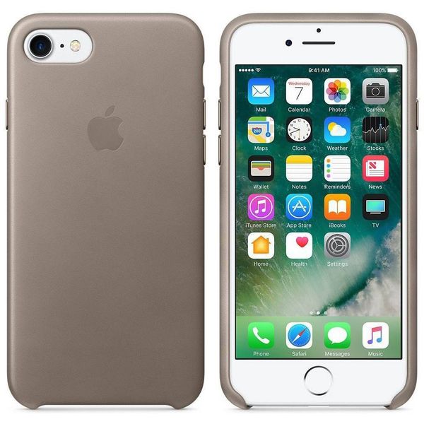 Apple Leder-Case Beige für das Apple iPhone SE (2022 / 2020) / 8 / 7