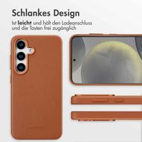 Accezz MagSafe Leather Backcover für das Samsung Galaxy S25 Plus - Sienna Brown