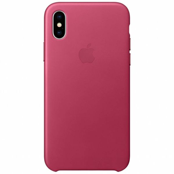 Apple Leder-Case Fuchsia für das iPhone X