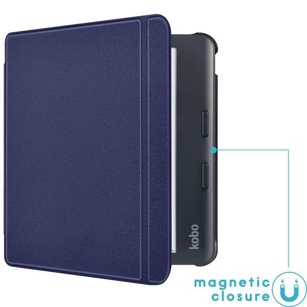 imoshion Slim Hard Case Klapphülle Kobo Libra Colour - Dunkelblau