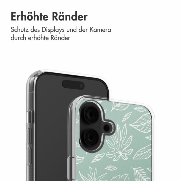 imoshion Design Hülle Apple iPhone 16 - Leaves Line-Art