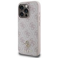Guess 4G Metal Logo Back Cover MagSafe Apple iPhone 15 Pro Max - Rosa