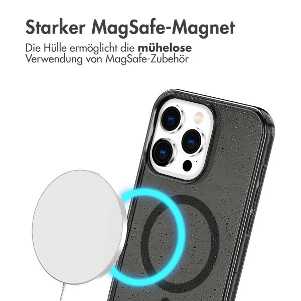 imoshion Sparkle Back Cover mit MagSafe für das iPhone 15 Pro Max - Glitzer Schwarz