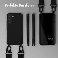 Selencia SilikonHülle mit abnehmbarem Band Samsung Galaxy S22 - Schwarz