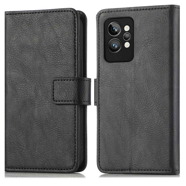 imoshion Luxuriöse Klapphülle Realme GT 2 Pro - Schwarz