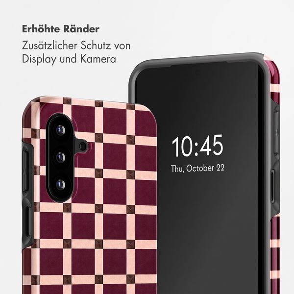 Selencia Vivid Back Cover Samsung Galaxy A18 (4G) / A17 (4G/5G) - Check This Burgundy