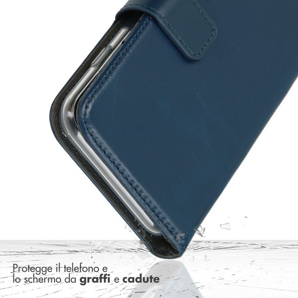 Selencia Echtleder Klapphülle Samsung Galaxy S22 Plus - Blau