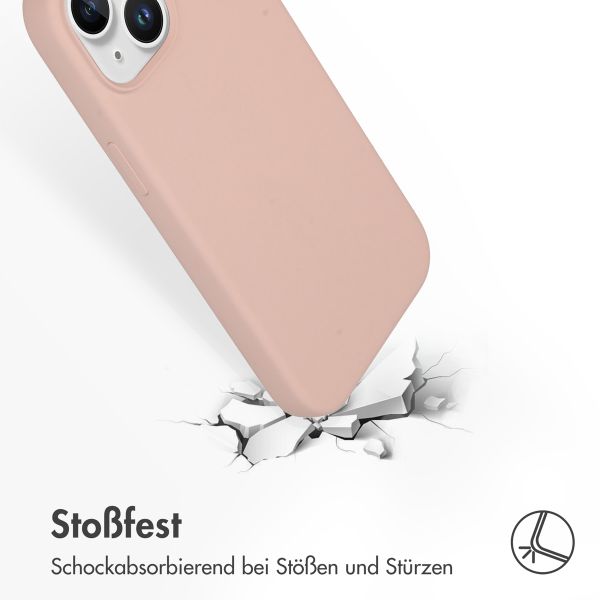 Accezz Liquid Silikoncase für das iPhone 15 - Rosa