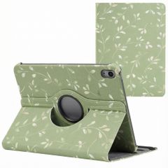 imoshion 360° drehbare Design Klapphülle Apple iPad 11 (2025) 11 Zoll A16 / iPad 10 (2022) 10.9 Zoll - Green Flowers