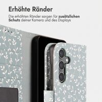 imoshion Design Klapphülle Samsung Galaxy S24 - Smoke Green Flowers